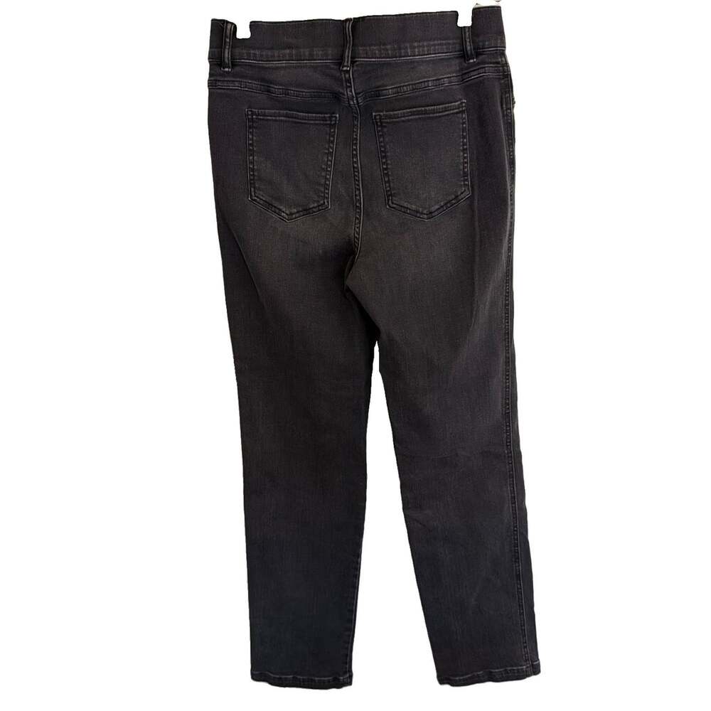 SPANX Ankle Straight Leg Jeans Black Pull On Tall Size M Small 20355T W30”/L29” - Picture 3 of 10